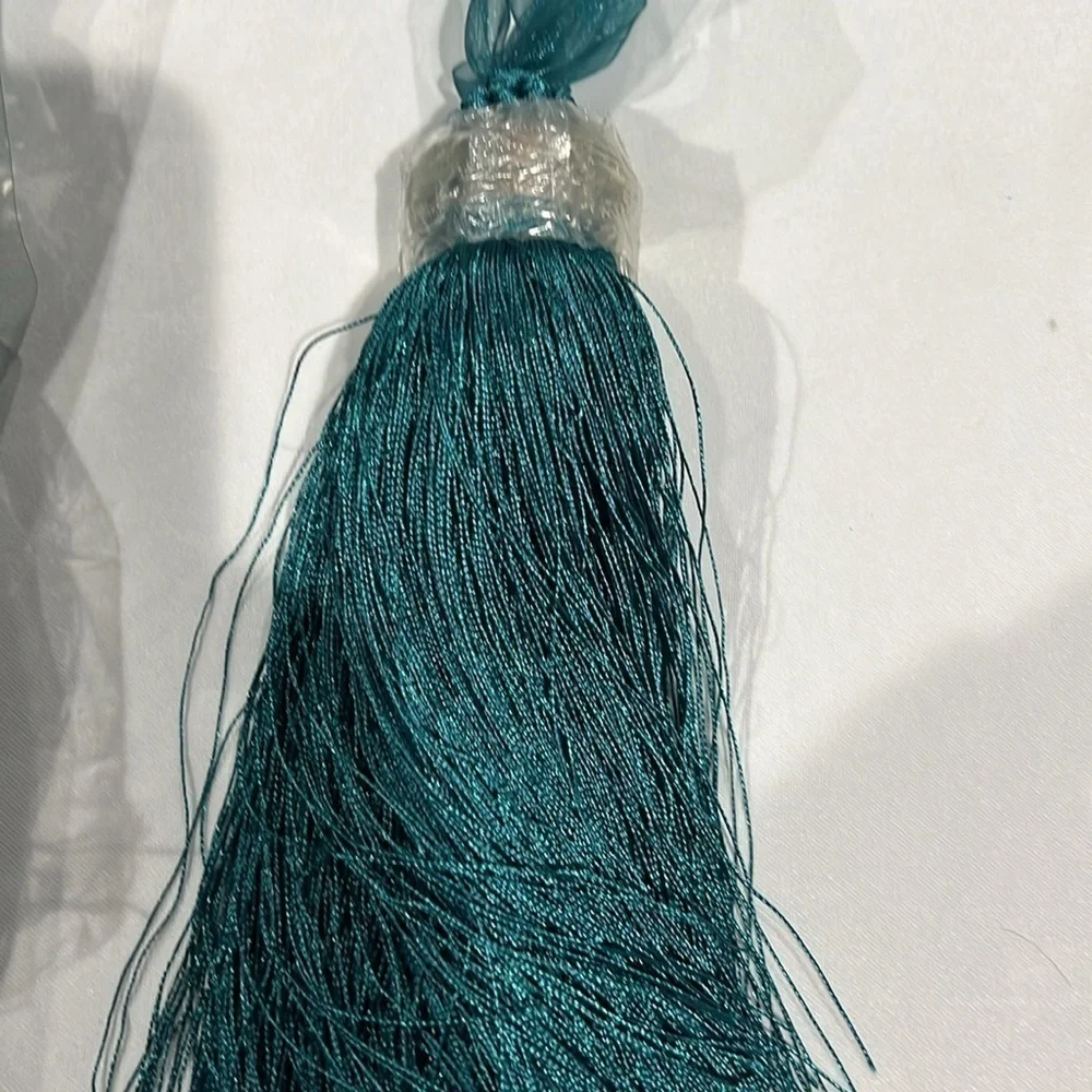 TWO Paoletti Elba tiebacks. Teal. NWT.